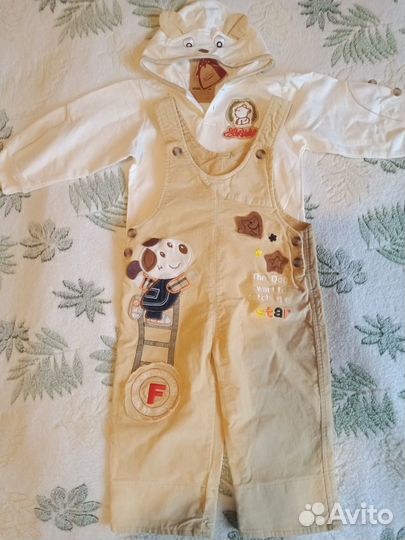 Продажа детский теплый костюмчик 12-18мес
