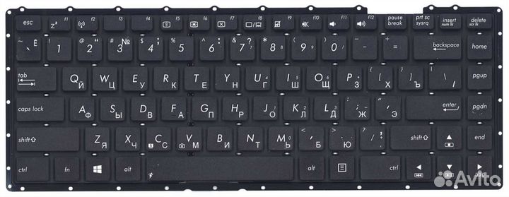 Клавиатура Asus D451V чёрная, OEM