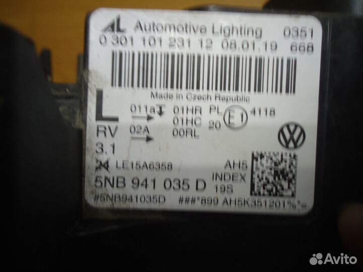 Фара левая Volkswagen Tiguan