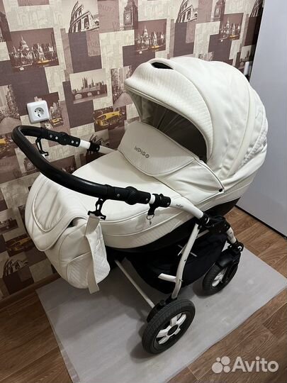 Коляска 2 в 1 indigo эко кожа
