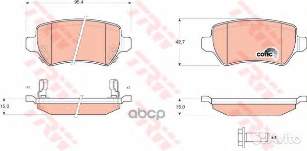 GDB1515 957 02968 002-sxfdb1521 колодки дис