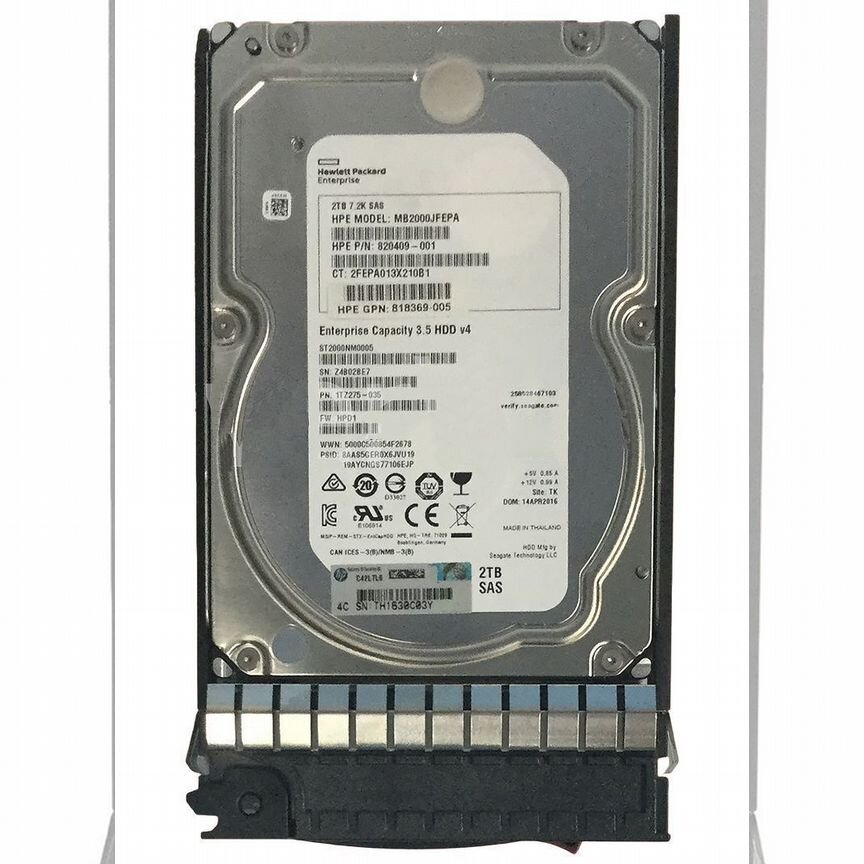 [826549-001] Жесткий Диск Hp 2tb Sas 3,5" Hdd 826549-001