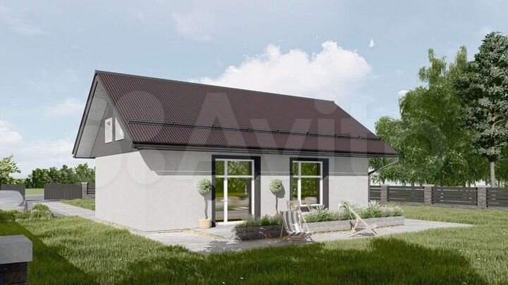 Дом 65 м² на участке 5 сот.