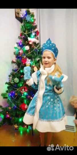 Костюм снегурочки, 122 р-р аренда