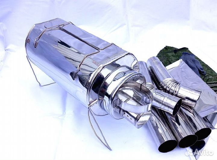 Печь буржуйка Кабанчик на 15 л. с решетками