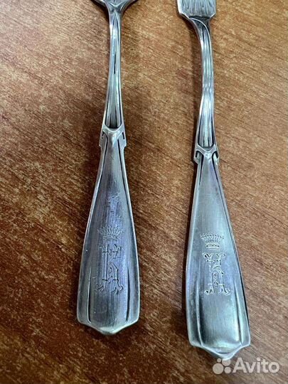 Набор серебро вилка и ножик