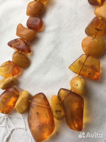Старые Янтарные бусы раритет