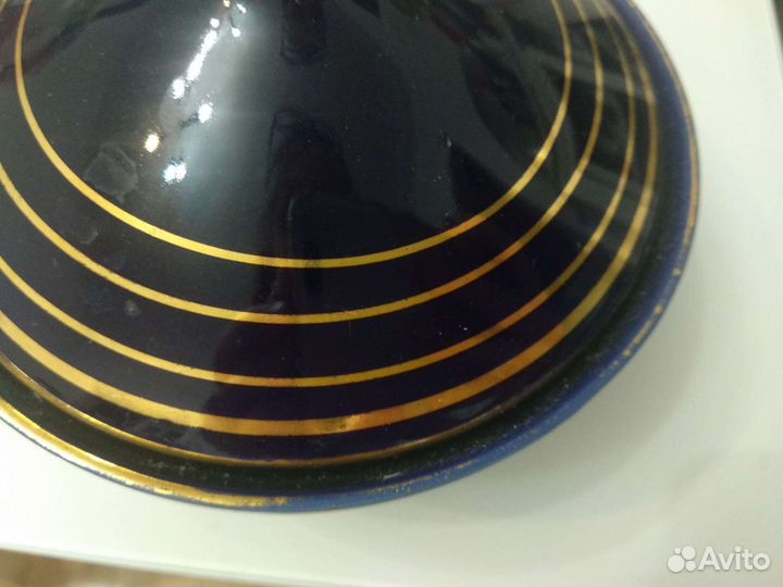 Сахарница, кобальт, германия, винтаж