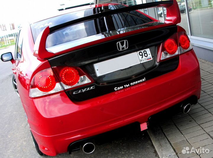 Накладка на задний бампер mugen RR Honda Civic 8