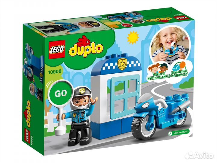 Lego Duplo Лего 10900 Полицейский мотоцикл, новый