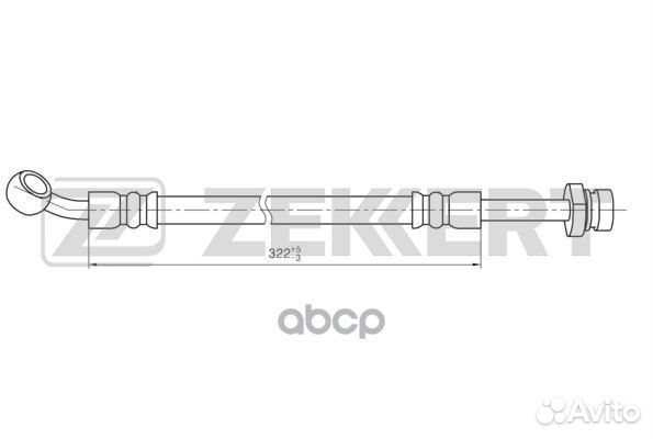 Шланг тормозной передний левый Hyundai Santa Fe