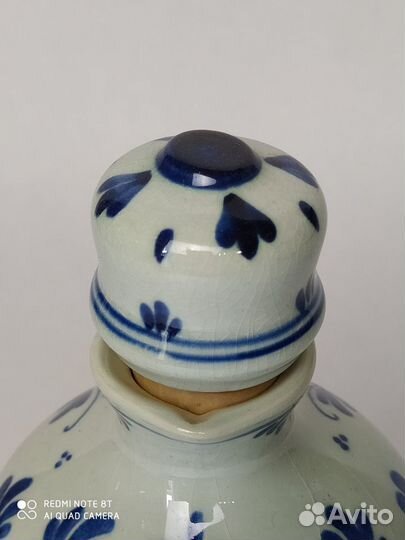 Графин/бутылка. Керамика Delft Blue. Holland.1960
