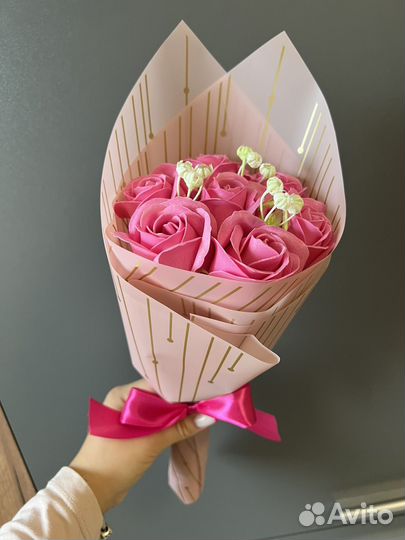Букет из мыльных роз, на 1 сентября