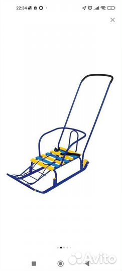 Детские санки на колесах новые
