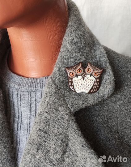 Брошь ручной работы с худ.росписью