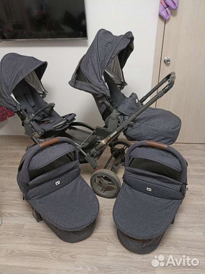 Коляска для двойни zoom design