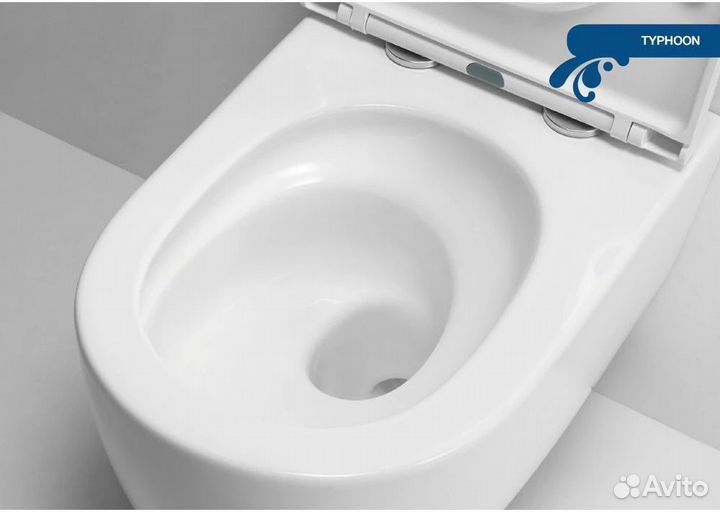 Унитаз подвесной безободковый Sole Typhoon