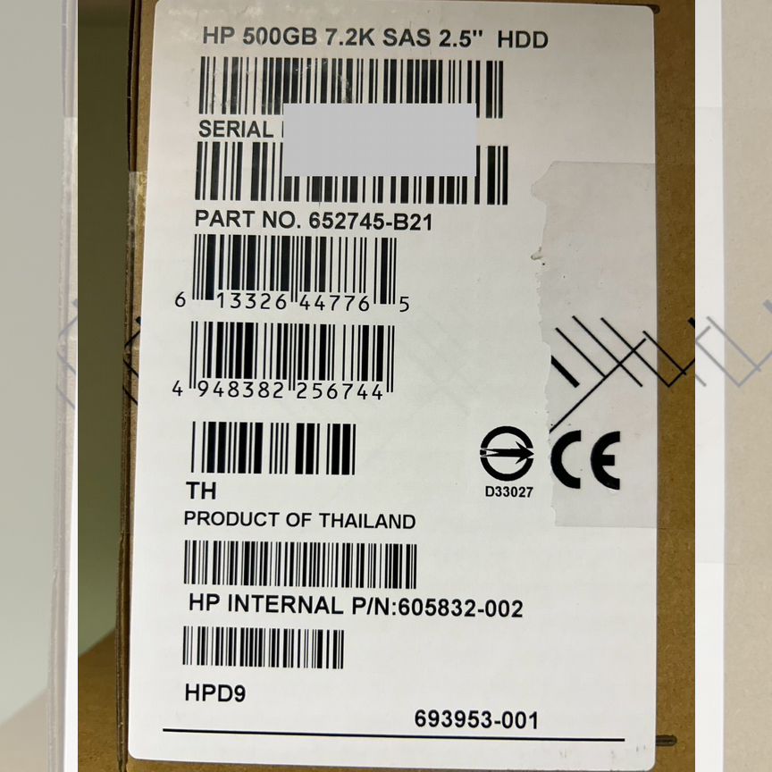 [652745-B21] Жесткий Диск Hp 500gb653853-001
