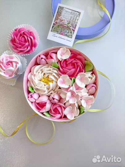 Букет из зефира, сладкий подарок, съедобные цветы