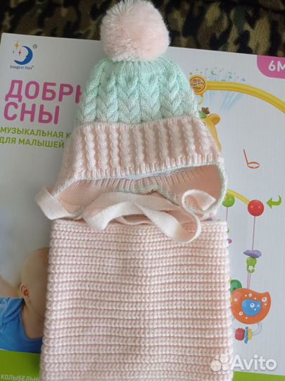 Комплект шапка и шарф для девочки