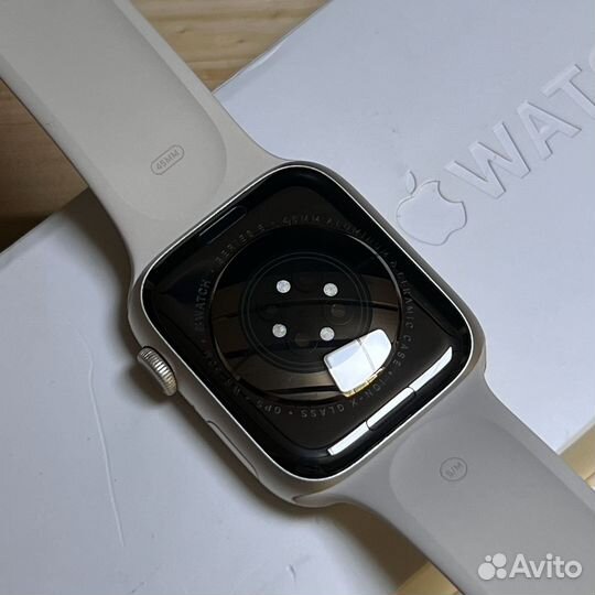 Apple Watch S8 Starlight 45 mm, Гарантия Оригинал