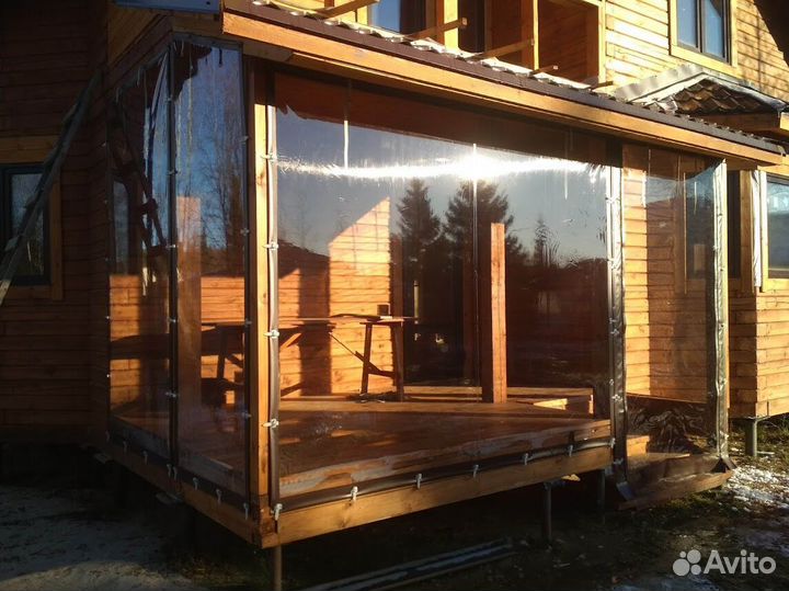 Мягкие окна шторы с замком Белоусово