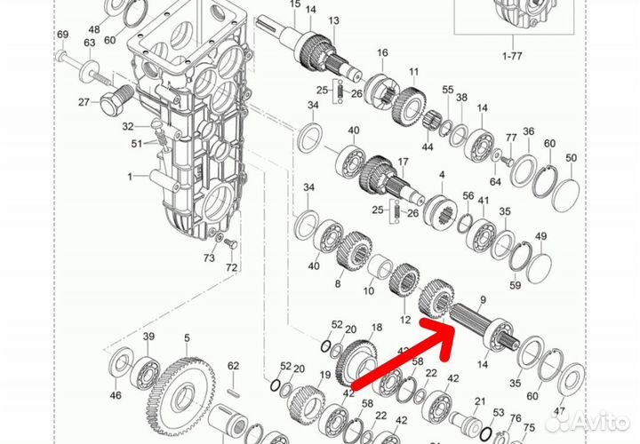 Вал тормоза BRP M875156069 Ski-Doo, Lynx, Skandic