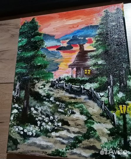 Картина акрилом на холсте