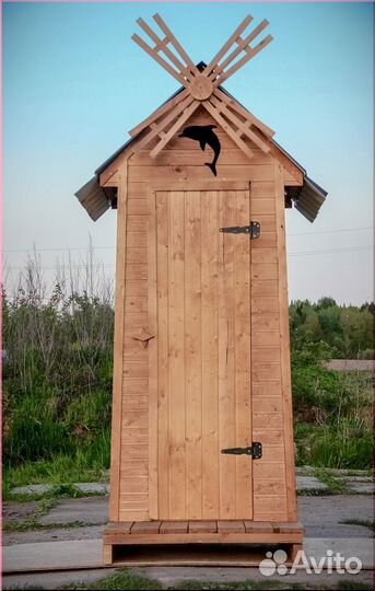 Дачный туалет деревянный WAT895