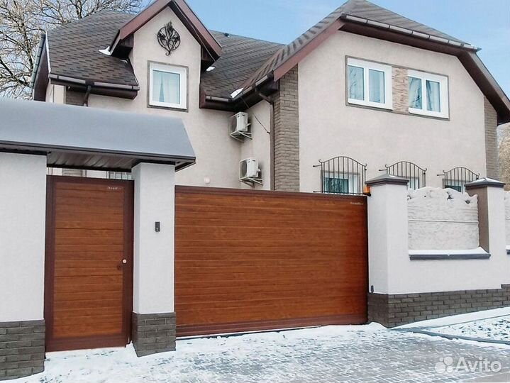 Откатные ворота с установкой