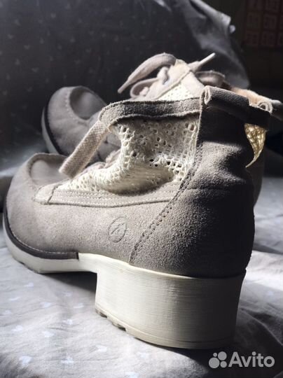 Ботинки жен bronx 40 замш с кружев сеточкой