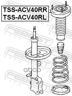 Опора заднего амортизатора правая tssacv40RR