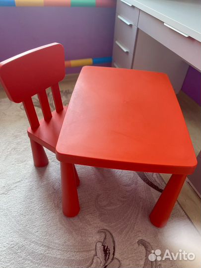 Детский столик и стульчик IKEA