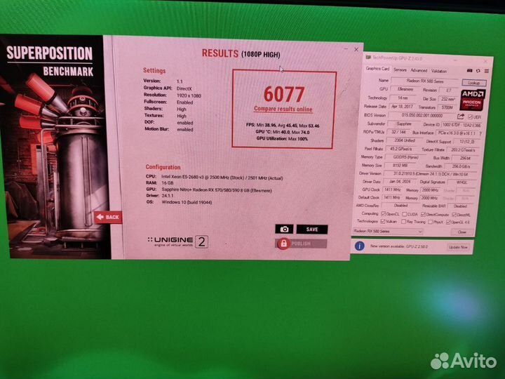 Видеокарта sapphire rx580 8gb 2304sp nitro+ SE