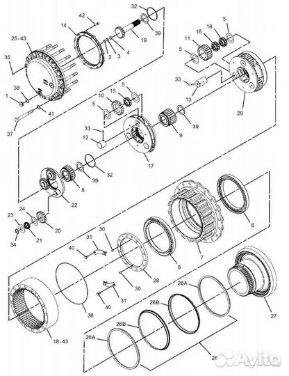 3-я планетарная передача Caterpillar 325C