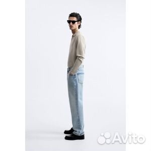 Свитер поло с разрезами zara