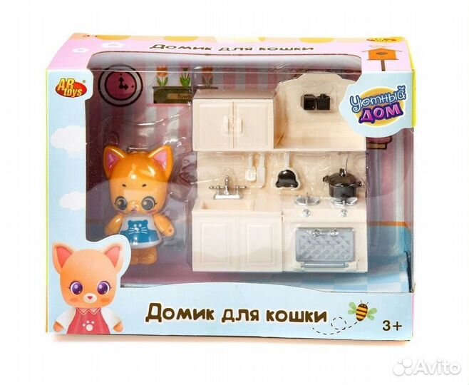 Набор мебели Дом для кошки, кухня, рт-01305