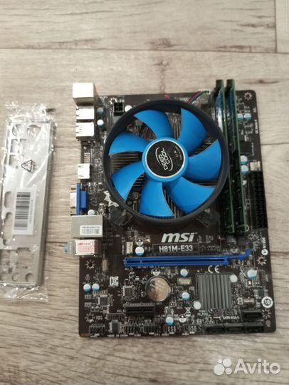 MSI H81M E33+Core i5 4570+16 GB DDR3+Кулер
