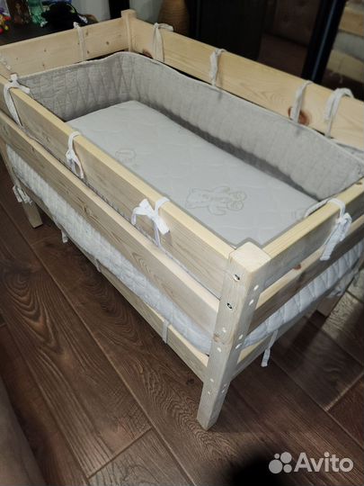Детская кроватка приставная для новорожденных