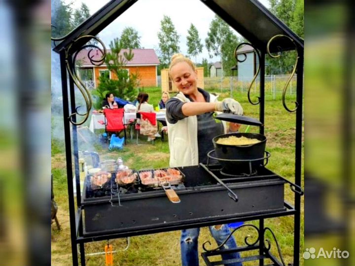 Мангал с печью