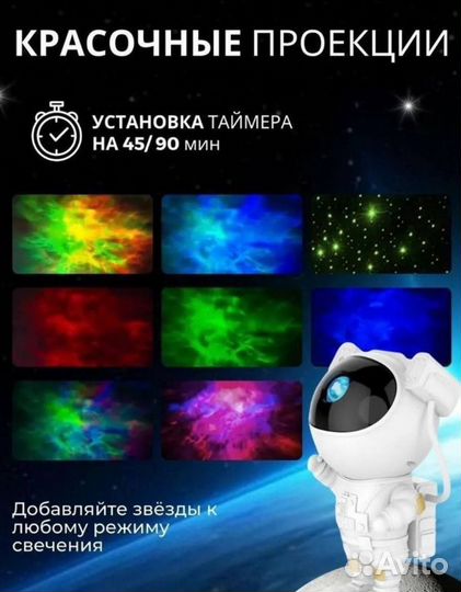 Проектор, ночник звездное небо/ гарантия/Доставка