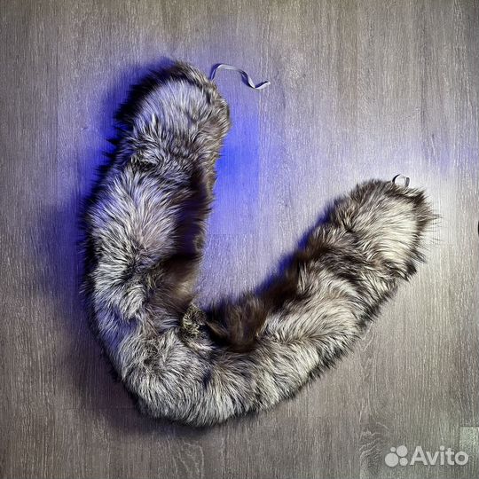 Воротник из меха чернобурки