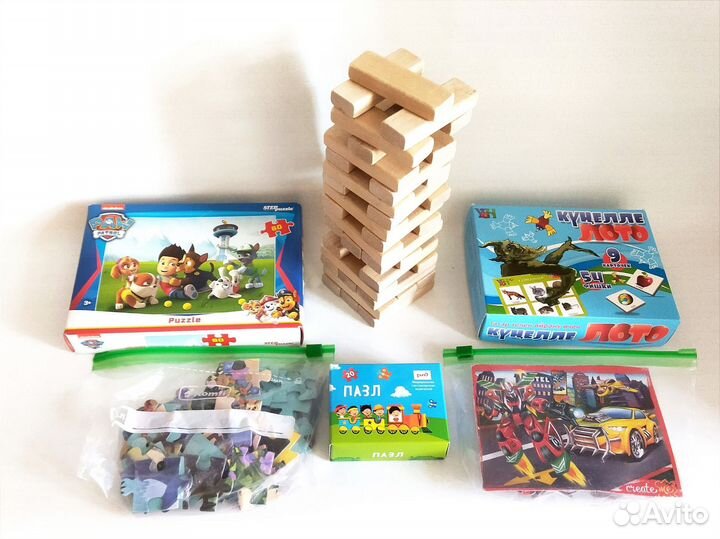 Детские Настольные игры Башня Пазлы Лото