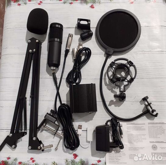 Конденсаторный микрофон bm800 с фантомным питанием