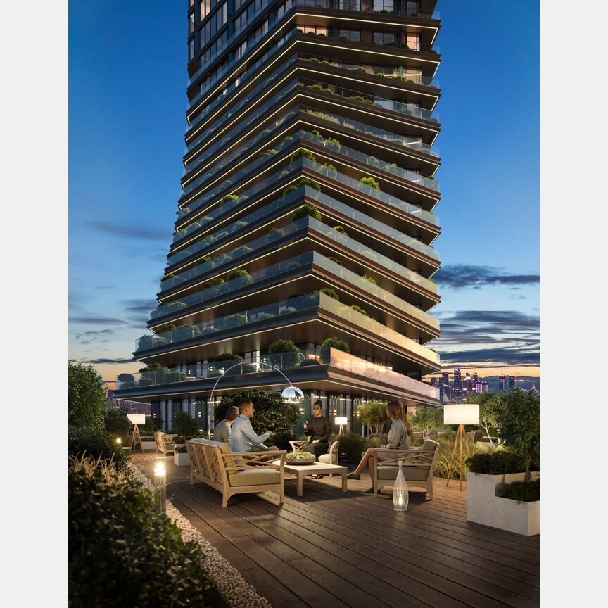 2-к. квартира, 89,5 м², 12/55 эт.