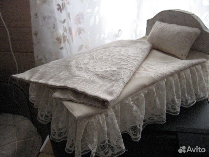 Кровать для куклы барби и других до 30 см