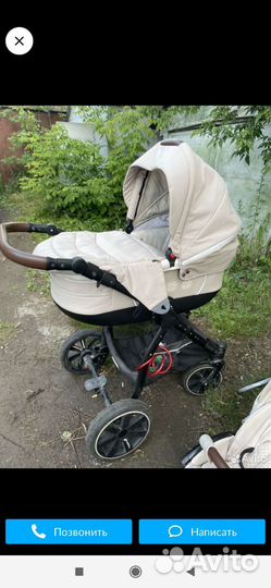 Коляска Noordi fjordi 2 в 1 Ivory эко кожа