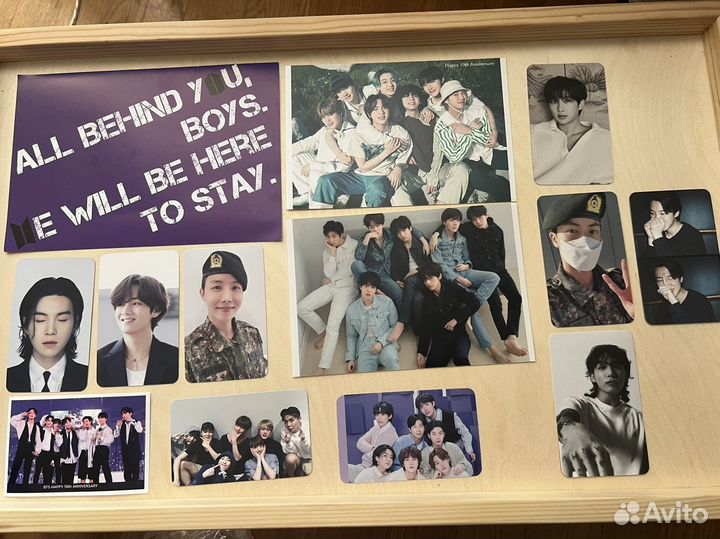 BTS карты, фотографии, наклейки к 10летию группы