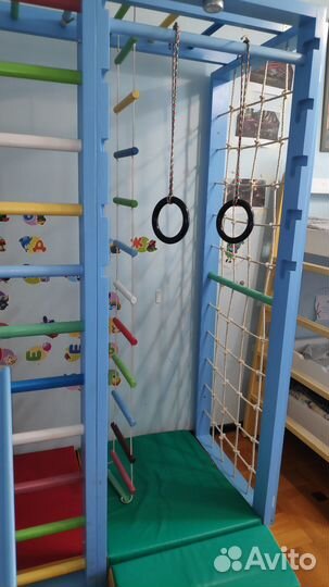 Детский спортивный комплекс для дома из дерева