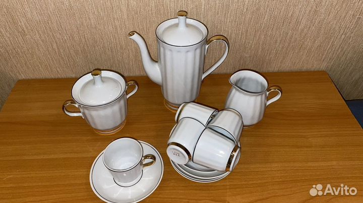 Чайный сервиз СССР. Подснежник. Фарфор. Барановка